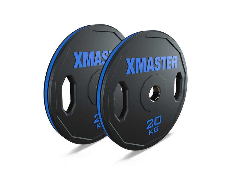 Par Discos Olímpicos Rubber Hand Grip 20kg | XMASTER 1