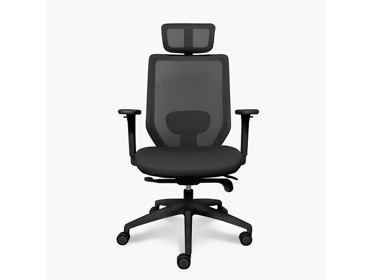SILLA OFICINA FOCUS NEGRO CON CABECERO FORM 1