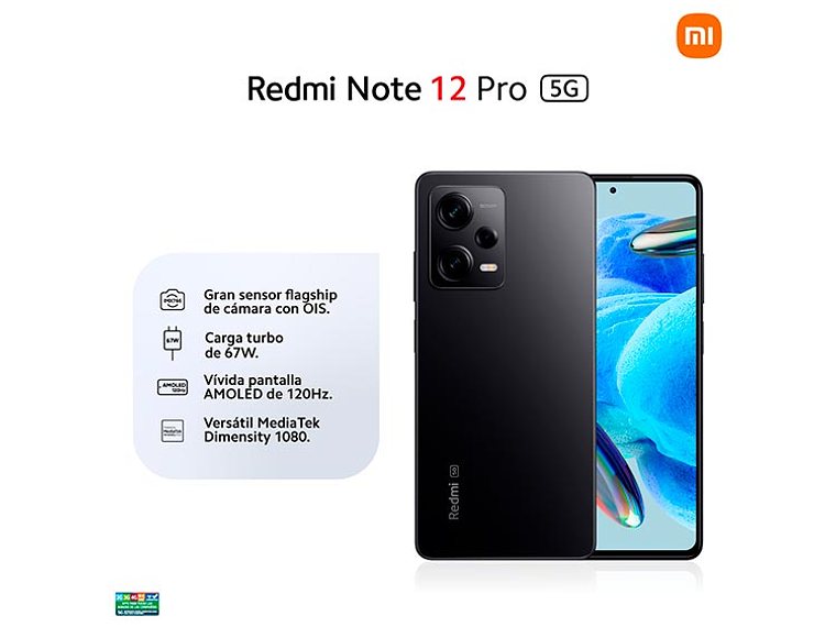 CELULAR XIAOMI REDMI NOTE 12 PRO 5G 256 GB 8 GB RAM 16MP 6.6