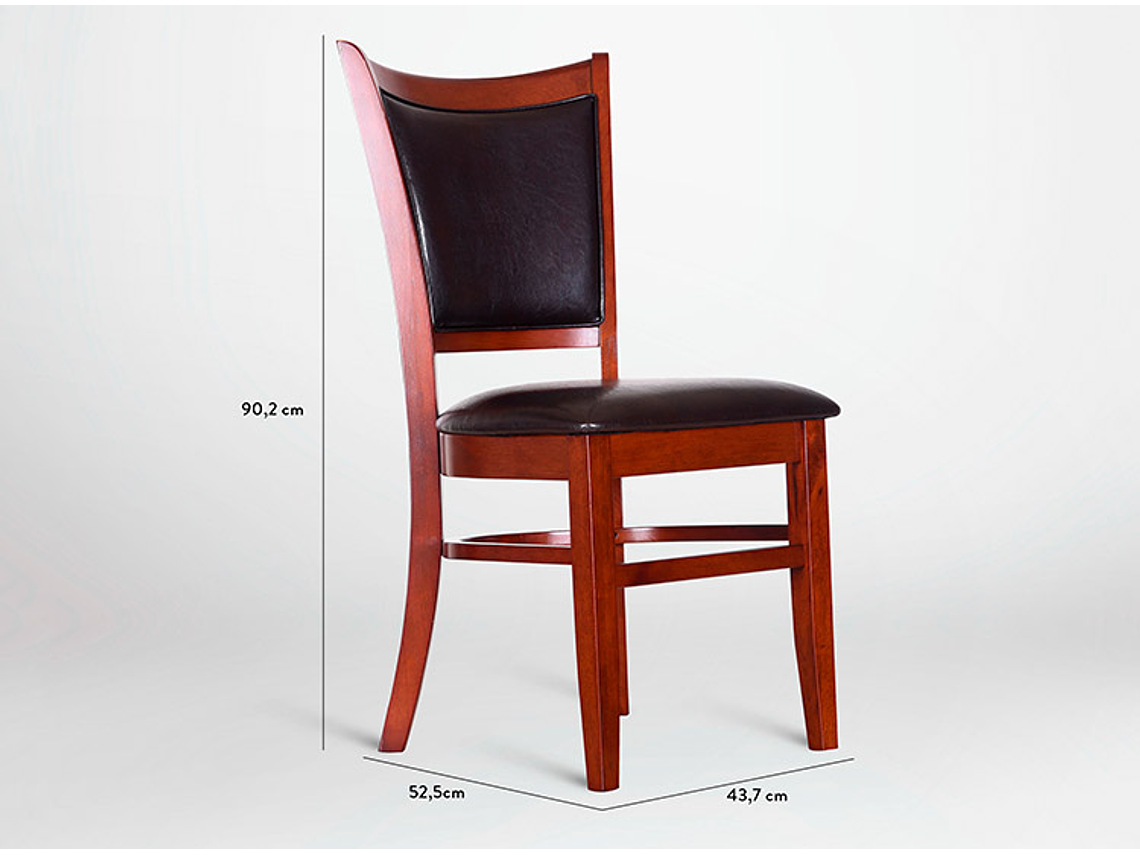 JUEGO DE COMEDOR CIC CALABRIA CHOCOLATE 4S 2