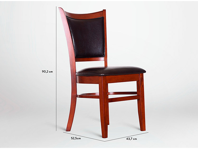 JUEGO DE COMEDOR CIC CALABRIA CHOCOLATE 4S 2