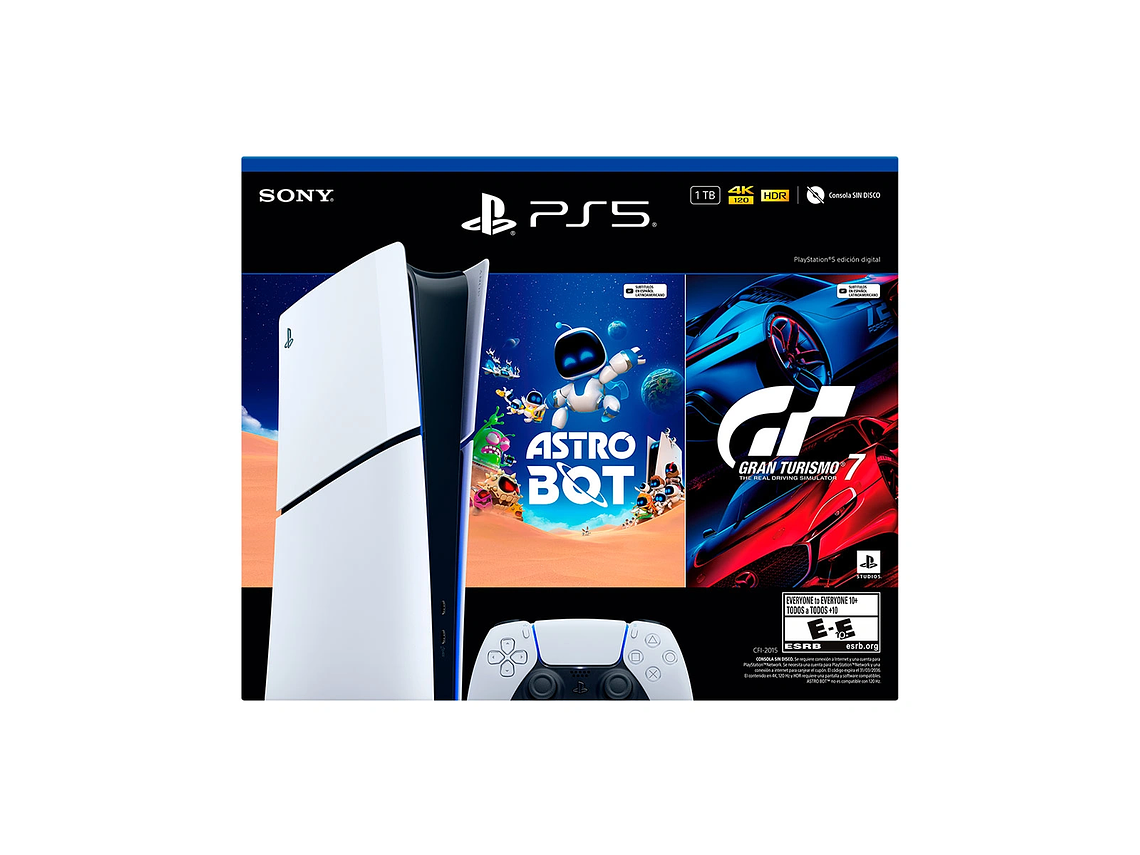 CONSOLA PLAYSTATION 5 EDICIÓN DIGITAL CON ASTRO BOT Y GRAN TURISMO 7 2