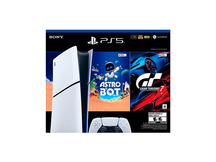 CONSOLA PLAYSTATION 5 EDICIÓN DIGITAL CON ASTRO BOT Y GRAN TURISMO 7 2