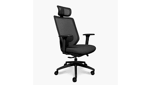 SILLA OFICINA FOCUS NEGRO CON CABECERO FORM