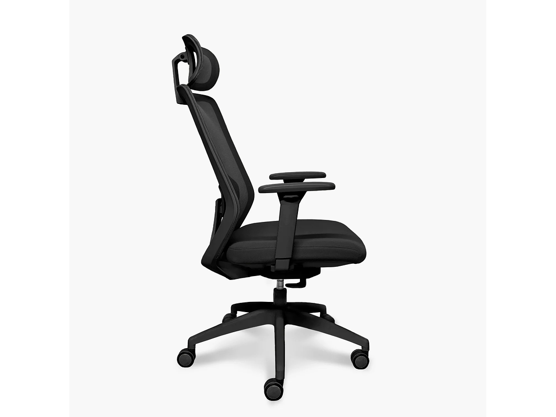 SILLA OFICINA FOCUS NEGRO CON CABECERO FORM 3