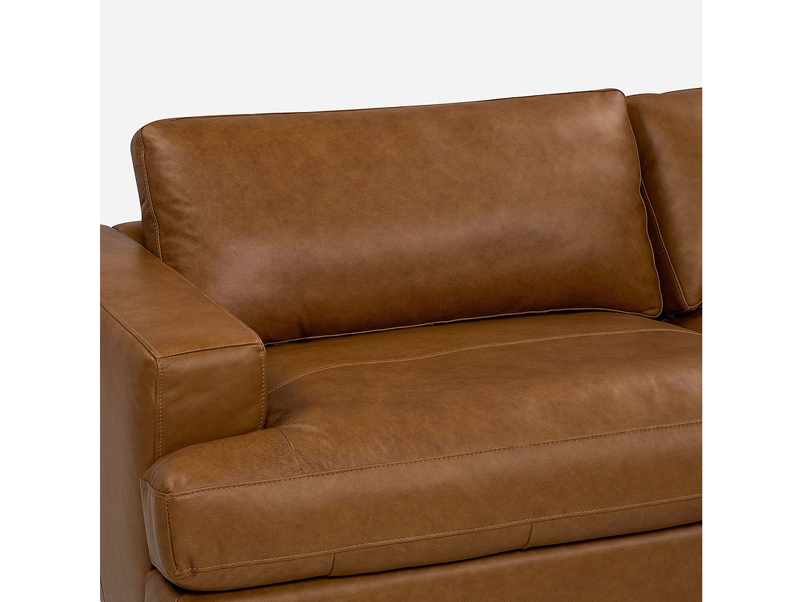 SOFÁ ROSEN TARANNA 3,5 CUERPOS CUERO CAMEL 6