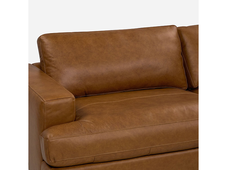 SOFÁ ROSEN TARANNA 3,5 CUERPOS CUERO CAMEL 6