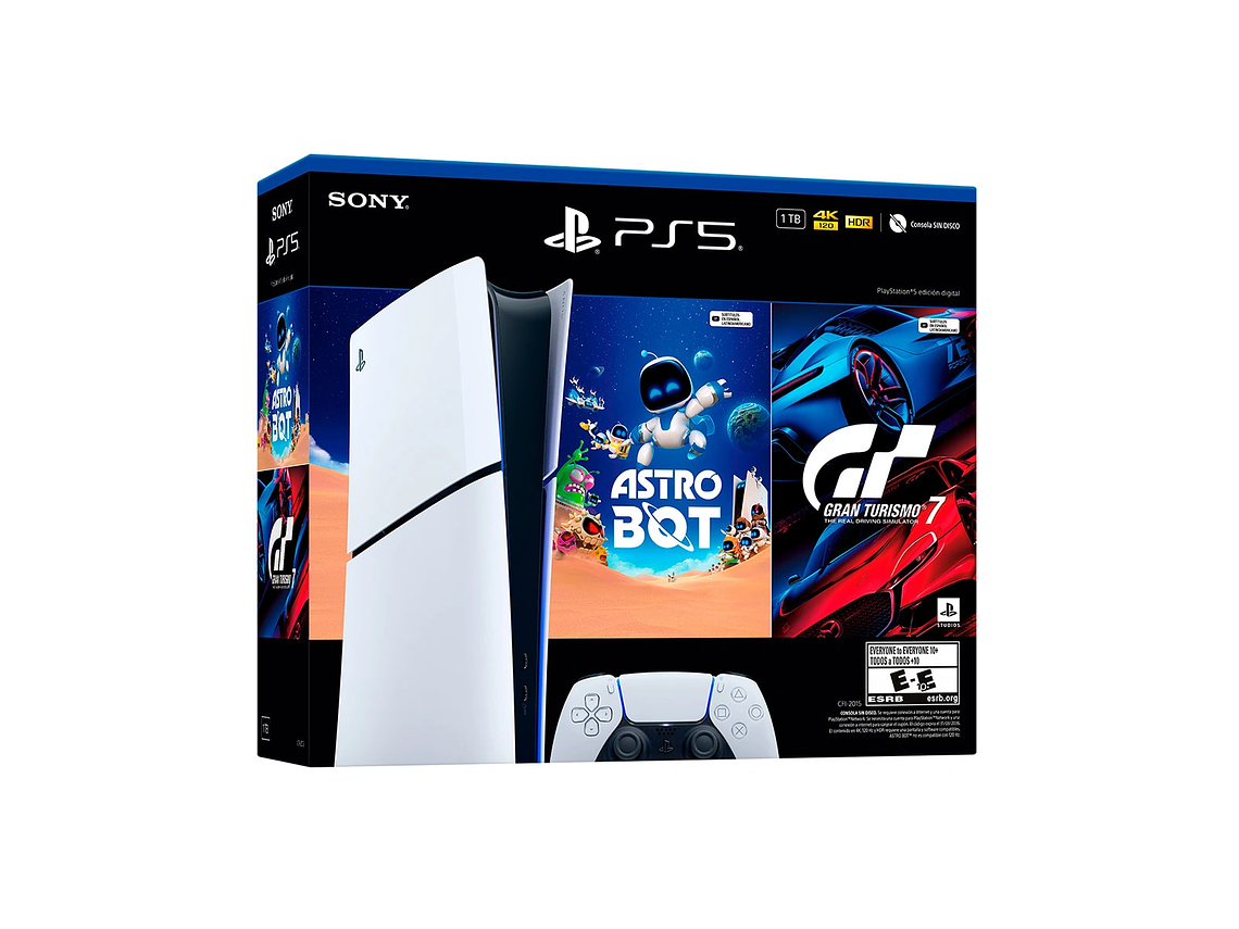 CONSOLA PLAYSTATION 5 EDICIÓN DIGITAL CON ASTRO BOT Y GRAN TURISMO 7 4