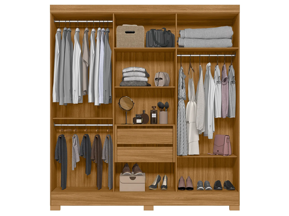 CLÓSET DI PORETTI DESIGN CINZA VALENCIA 6 PUERTAS 2 CAJONES CAFÉ 3