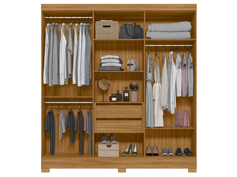 CLÓSET DI PORETTI DESIGN CINZA VALENCIA 6 PUERTAS 2 CAJONES CAFÉ 3