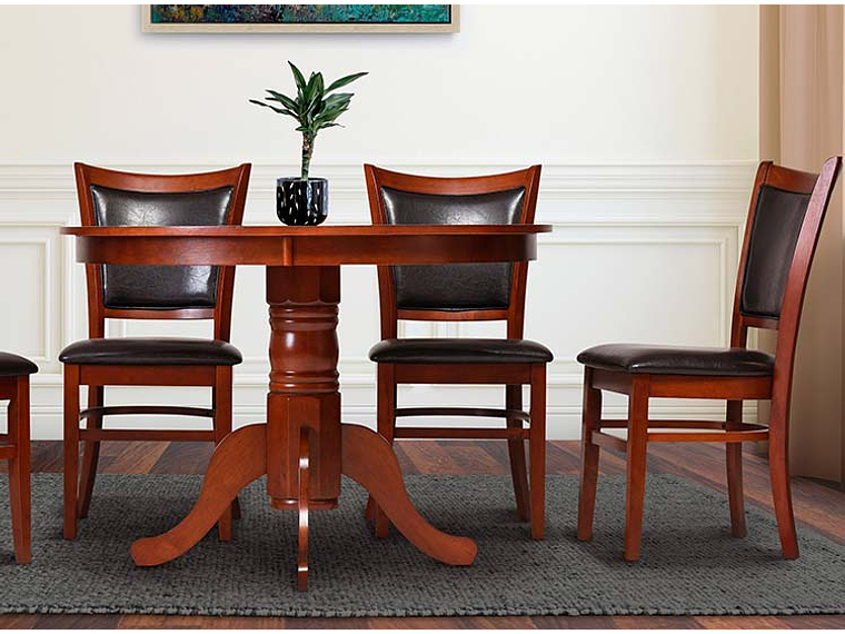 JUEGO DE COMEDOR CIC CALABRIA CHOCOLATE 4S 5