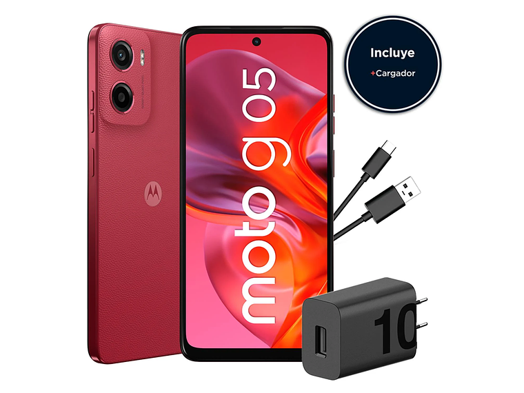 CELULAR MOTO G05 4GB 64GB ANDROID 15 6.7' EN COLOR ROJO 1