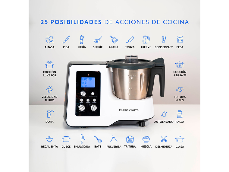 ROBOT DE COCINA KITCHEN PRO 2 L EASYWAYS 6