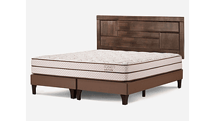 JUEGO DE DORMITORIO ROSEN CAMA EUROPEA AUTONOMY LAND KING CAFÉ + RESPALDO DOLCE