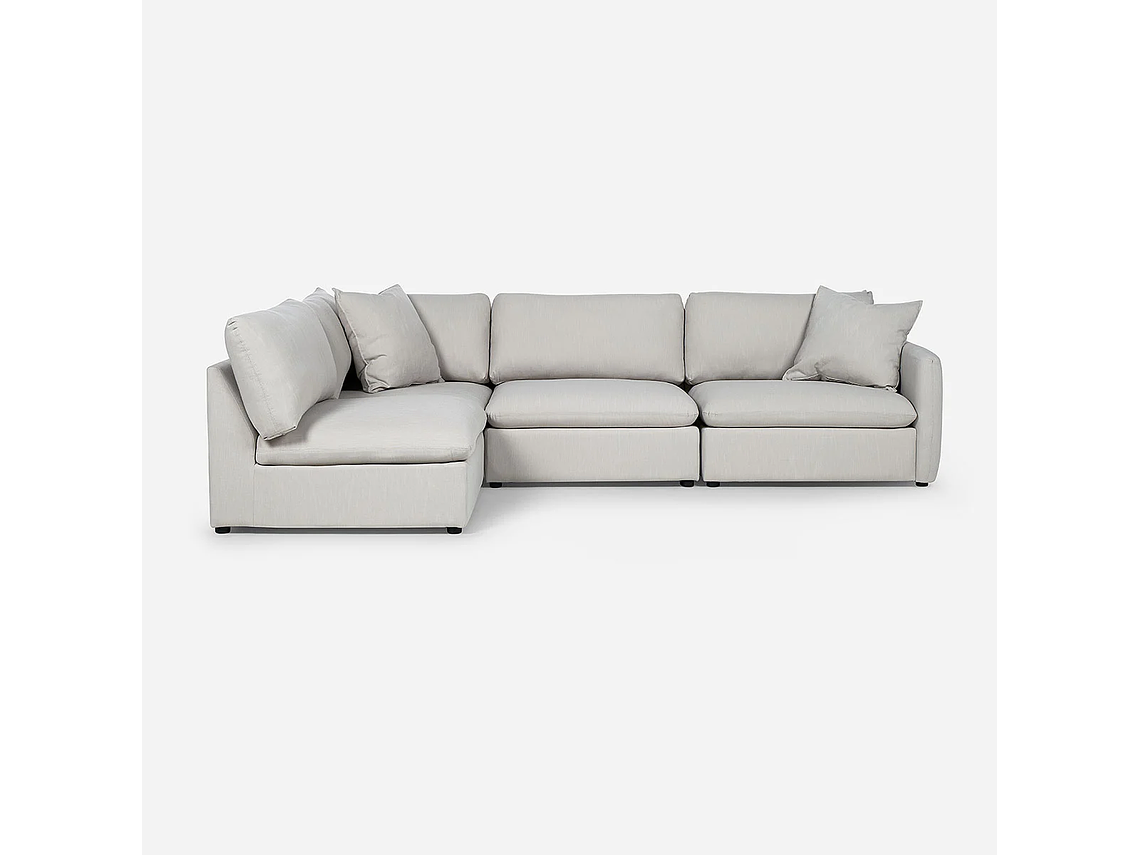 SOFÁ ROSEN 5 CUERPOS BEIGE SECCIONAL ZAGREB IZQUIERDO TELA 1