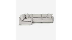 SOFÁ ROSEN 5 CUERPOS BEIGE SECCIONAL ZAGREB IZQUIERDO TELA