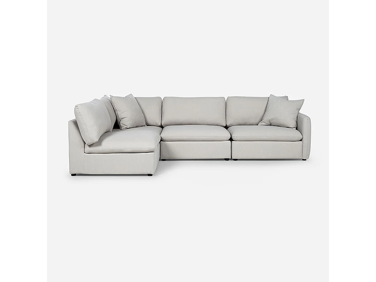SOFÁ ROSEN 5 CUERPOS BEIGE SECCIONAL ZAGREB IZQUIERDO TELA 1