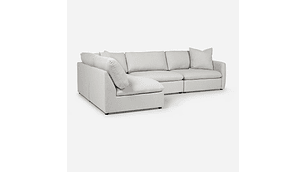 SOFÁ ROSEN 5 CUERPOS BEIGE SECCIONAL ZAGREB IZQUIERDO TELA