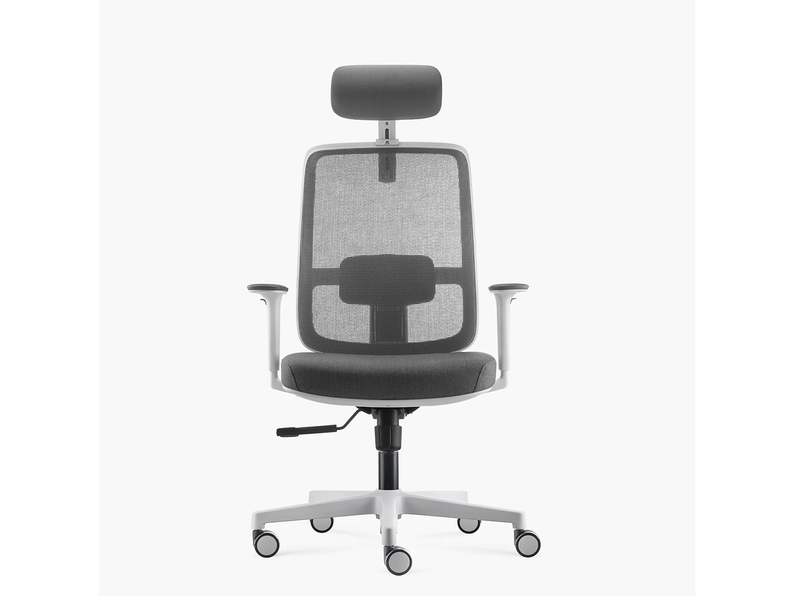 SILLA OFICINA LOTTO CON CABECERO GRIS CLARO FORM 1