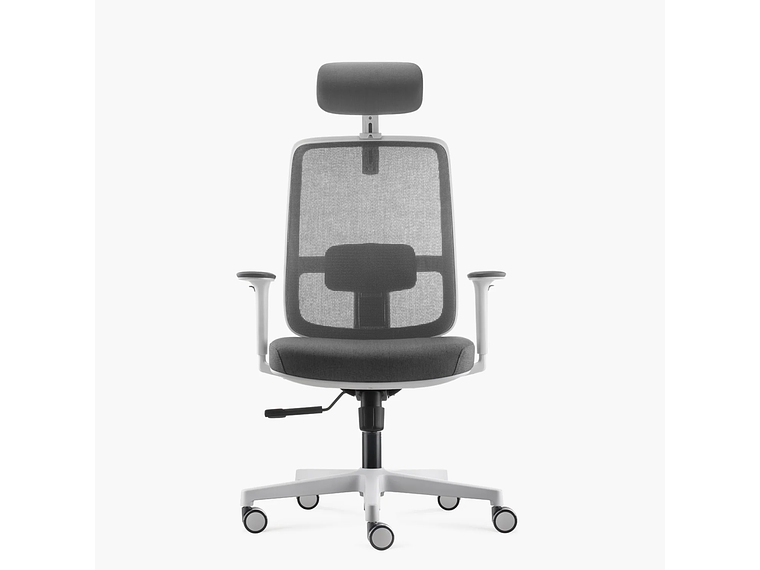 SILLA OFICINA LOTTO CON CABECERO GRIS CLARO FORM 1
