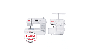 PACK JANOME MAQUINA DE COSER 1050DC + MAQUINA OVERLOCK 8002D