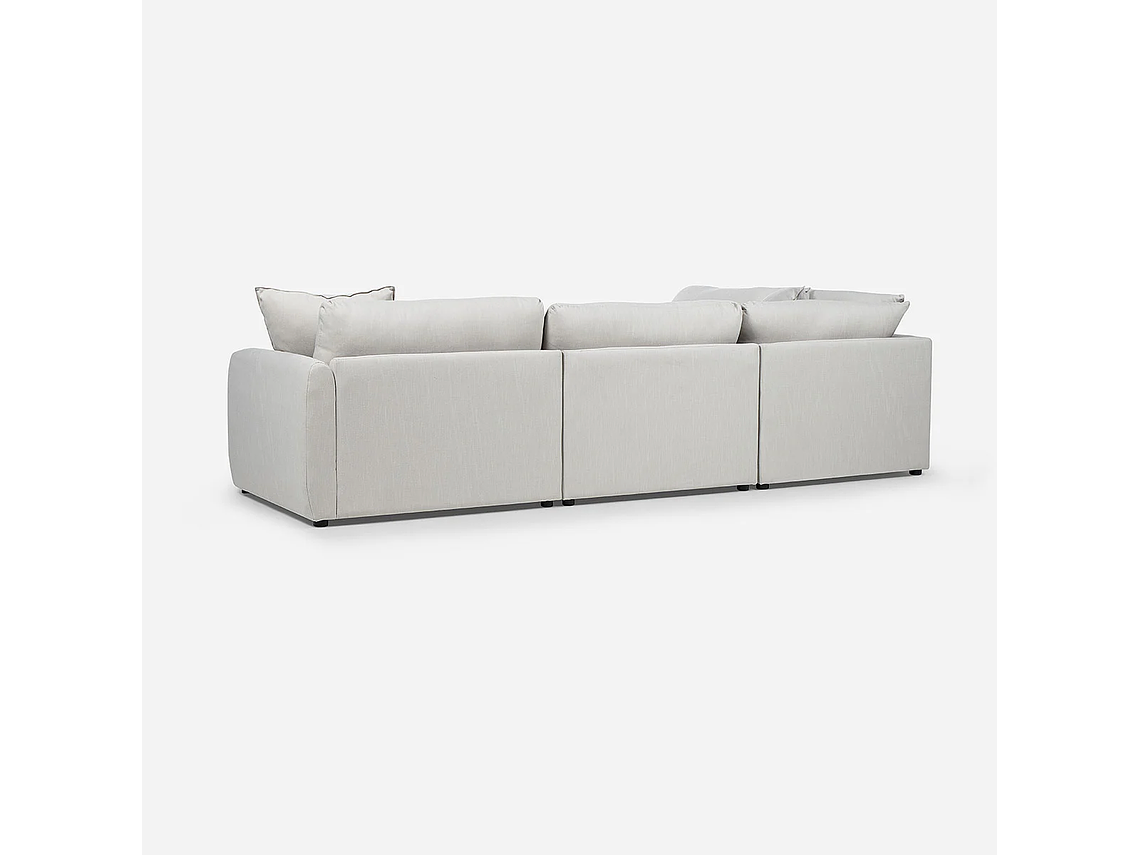 SOFÁ ROSEN 5 CUERPOS BEIGE SECCIONAL ZAGREB IZQUIERDO TELA 4