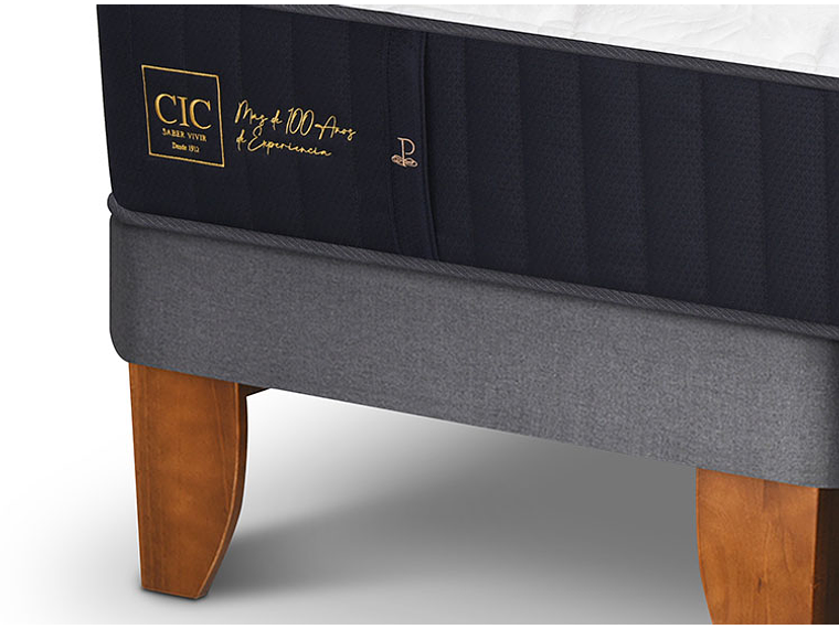 JUEGO DE DORMITORIO CIC CAMA EUROPEA PREMIUM KING + SET MIRO 4