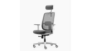 SILLA OFICINA LOTTO CON CABECERO GRIS CLARO FORM