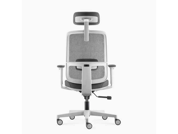 SILLA OFICINA LOTTO CON CABECERO GRIS CLARO FORM 3
