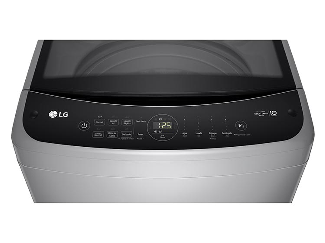 LAVADORA CARGA SUPERIOR LG WT19DV6 19KG PLATA 7