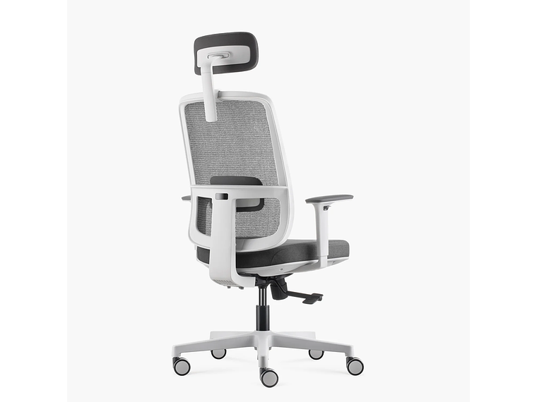 SILLA OFICINA LOTTO CON CABECERO GRIS CLARO FORM 4