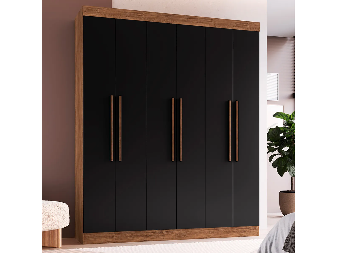 CLÓSET EXIT CASTAÑO NEW YORK 6 PUERTAS 2 CAJONES NEGRO 3