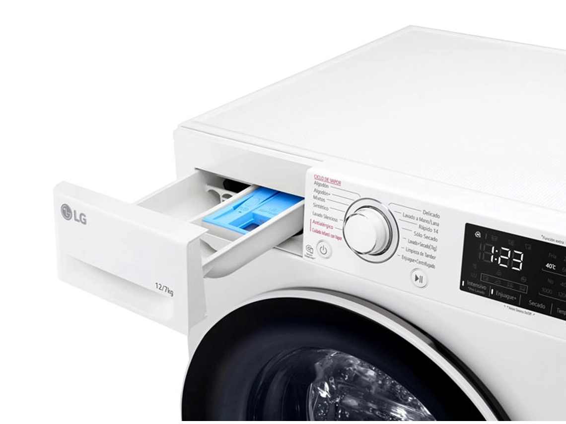 LAVADORA SECADORA LG WD12WVC5S6 12KG/7KG BLANCO 4