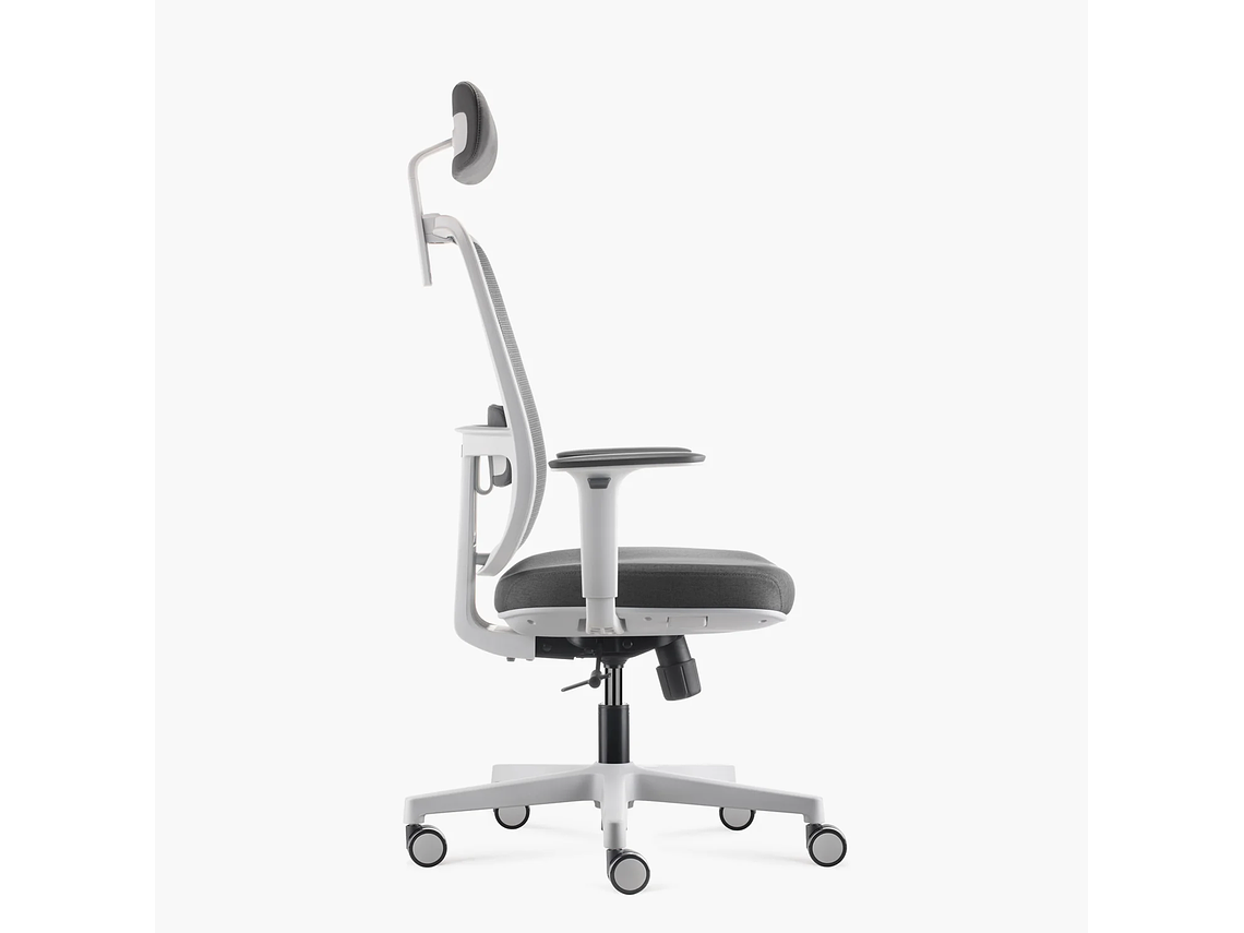 SILLA OFICINA LOTTO CON CABECERO GRIS CLARO FORM 5