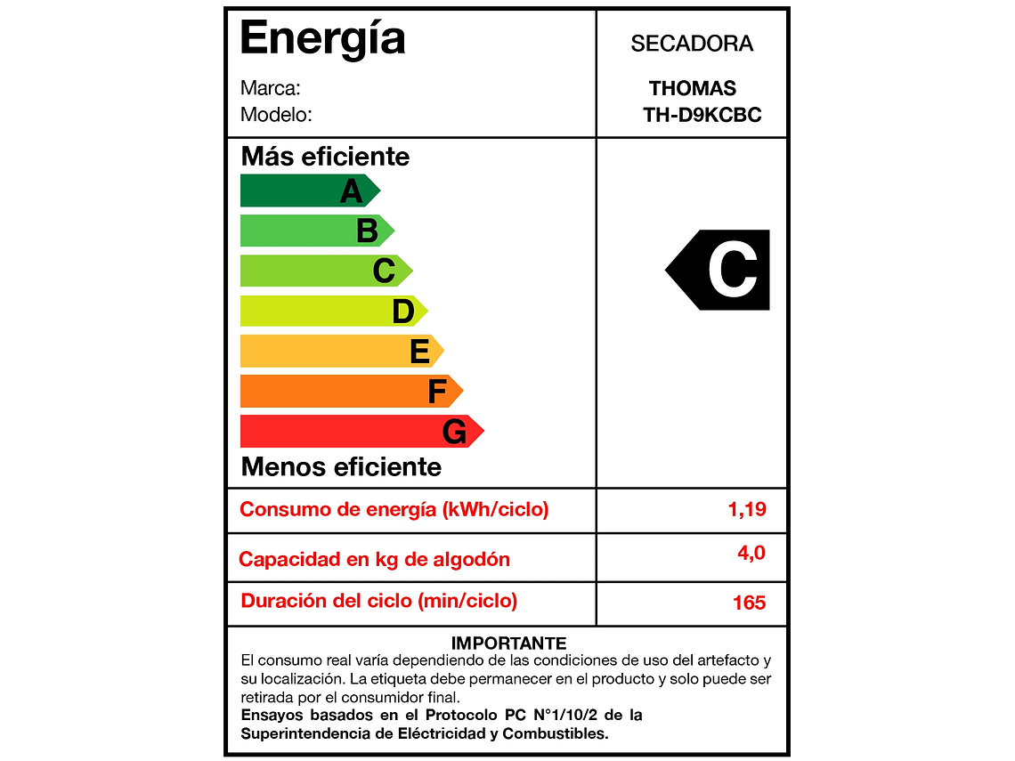 SECADORA ELE CTRICA 9 KG POR CONDENSACION CON BOMBA CALOR 8