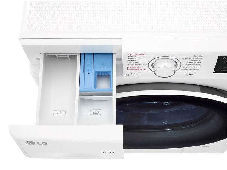 LAVADORA SECADORA LG WD12WVC5S6 12KG/7KG BLANCO 6