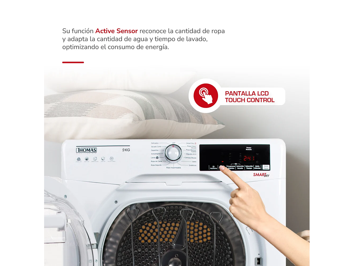 SECADORA ELE CTRICA 9 KG POR CONDENSACION CON BOMBA CALOR 9