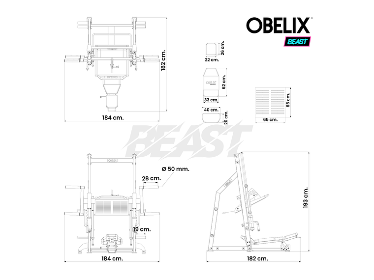 Prensa Vertical 90º Beast | Obelix 6