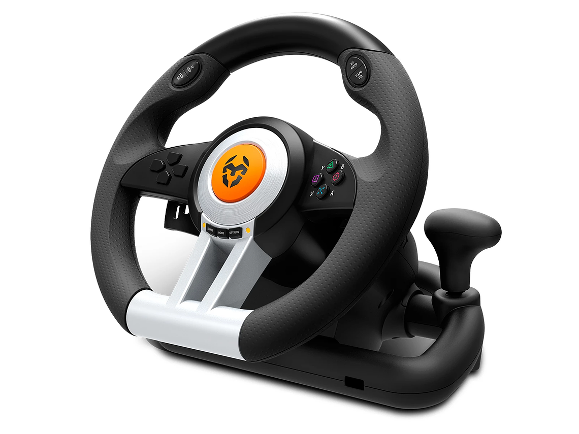 KIT VOLANTE CON PEDALES KROM K-WHEEL PREMIUM PS4 XBOX ONE PC 6