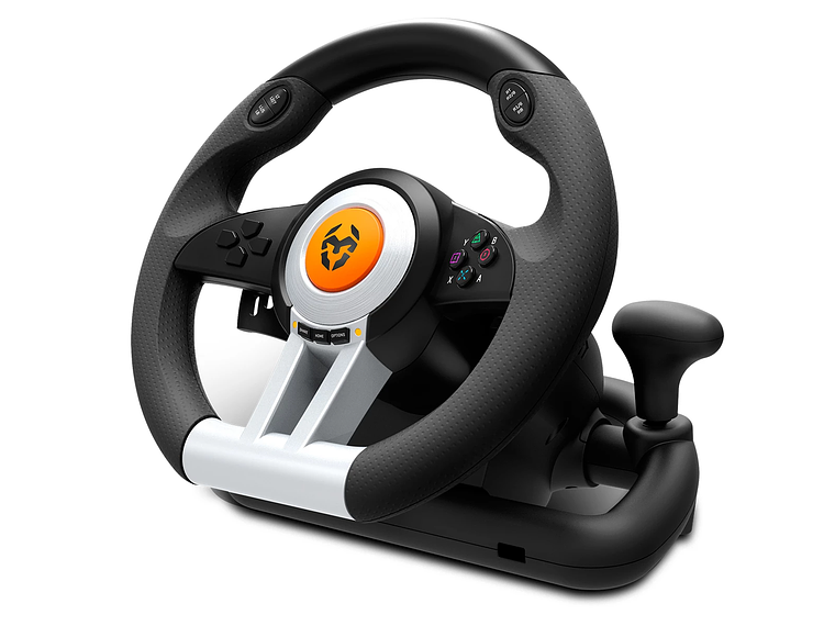 KIT VOLANTE CON PEDALES KROM K-WHEEL PREMIUM PS4 XBOX ONE PC 6