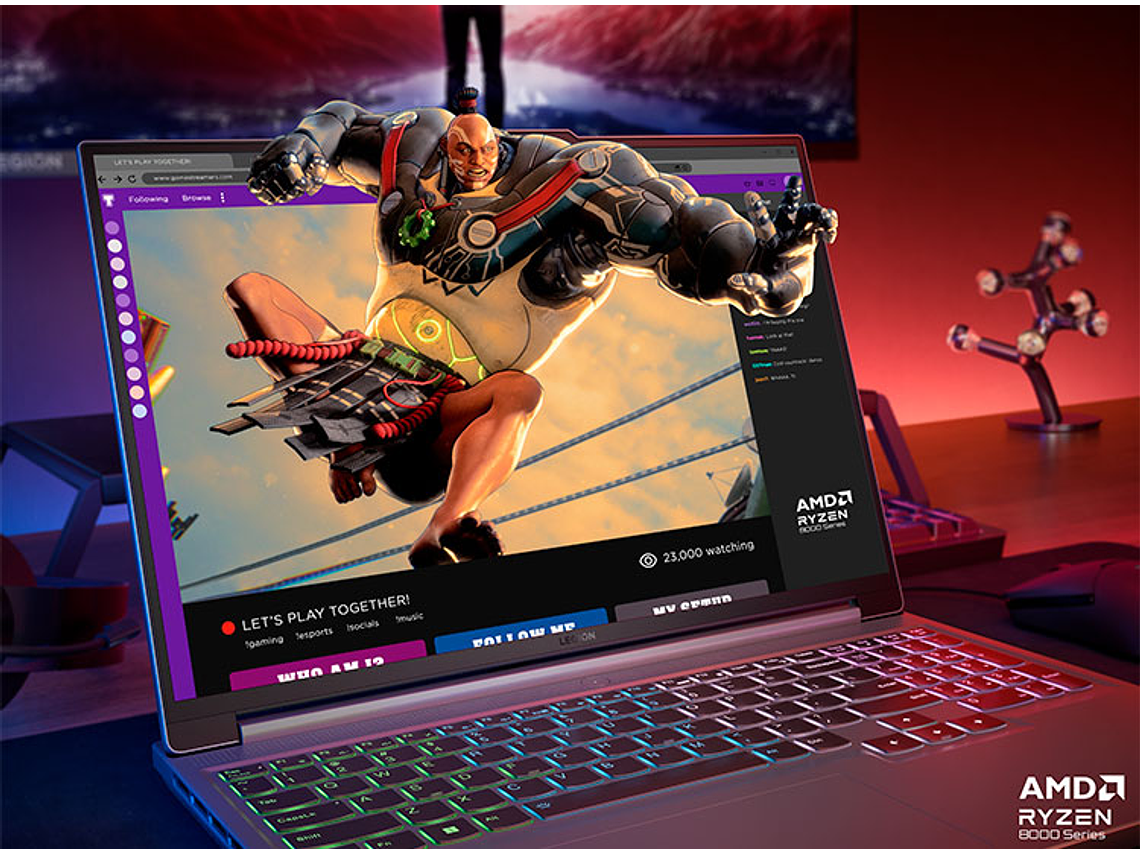 NOTEBOOK LENOVO LEGION SLIM 5 AMD RYZEN 7 16GB RAM 1TB SSD NVIDIA RTX 4060 16” WQXGA 9