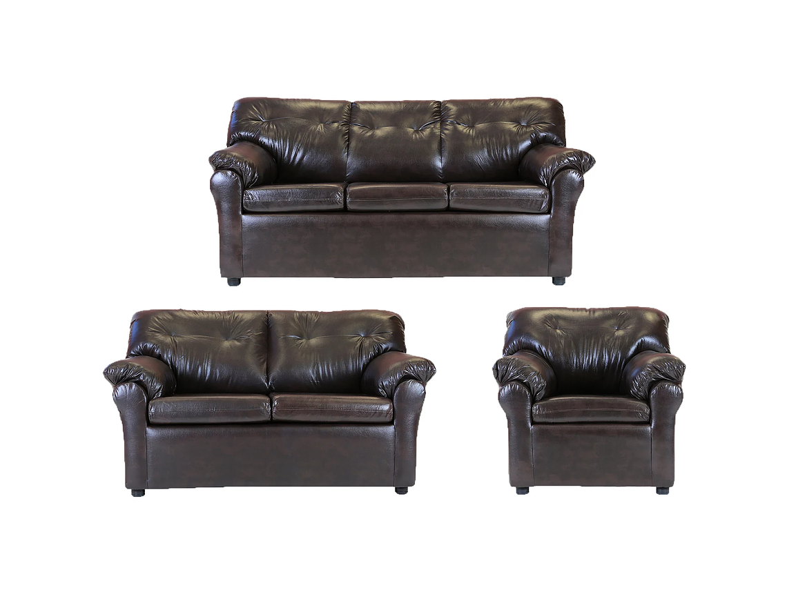 LIVING MUEBLES AMÉRICA 321 CUERO CAFÉ MORO 1