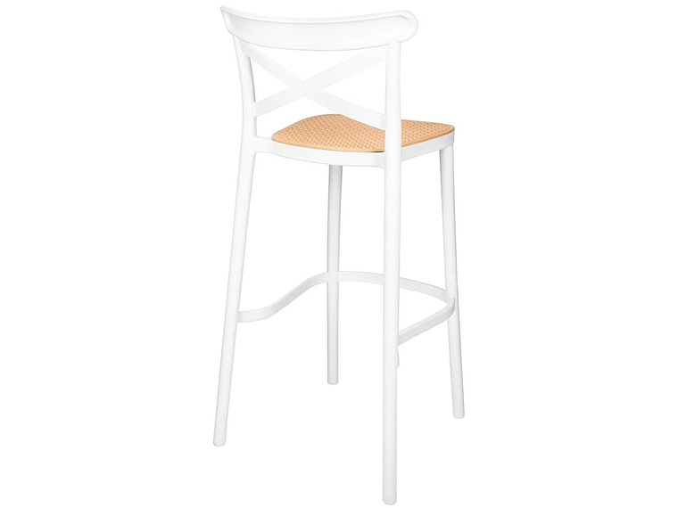 PACK 4 TABURETES BAR & TERRAZA VALENTINO 75 CM | BLANCO | EXTERIOR 3