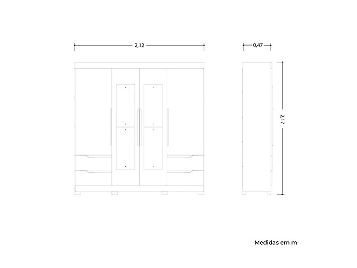 CLOSET VEKKA HOME VIVACCE LIGHT 6P 2C 2
