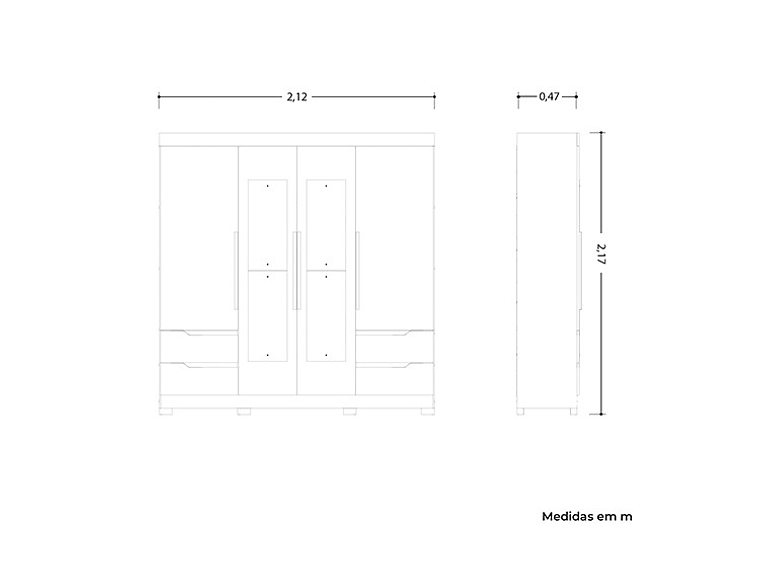 CLOSET VEKKA HOME VIVACCE LIGHT 6P 2C 2