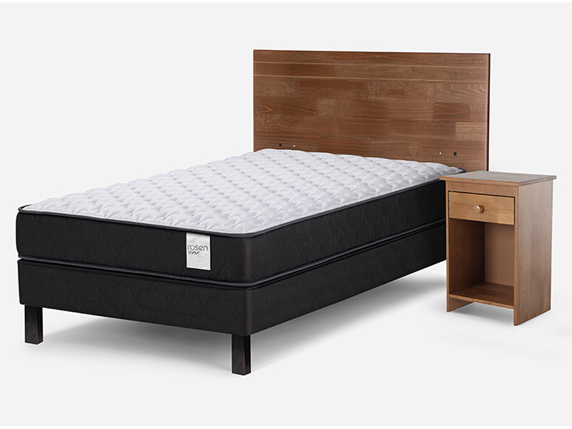 JUEGO DE DORMITORIO ROSEN CAMA EUROPEA WAVE 1 PLAZA + SET TABOR CARAMEL 2