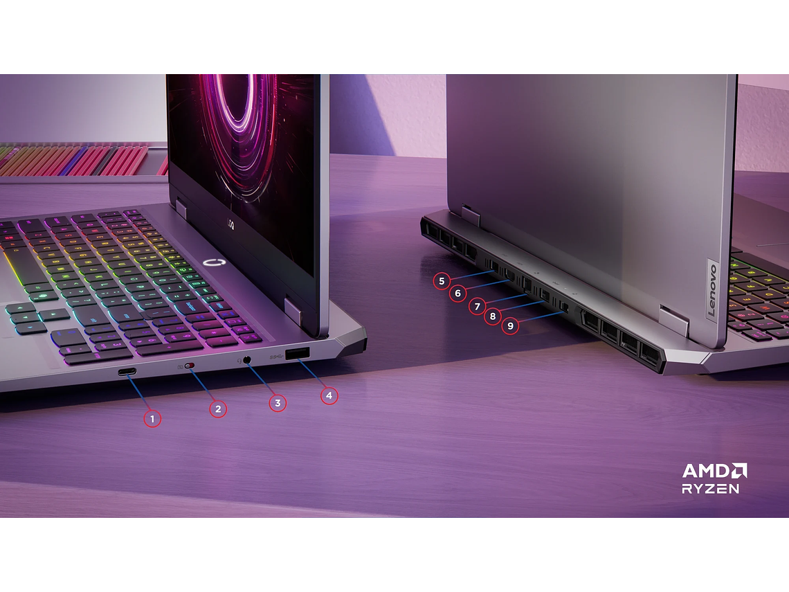 NOTEBOOK GAMER LOQ 15 GEN 10 AMD RYZEN 7 32GB RAM 1TB SSD NVIDIA RTX™ 5060 15'' 5