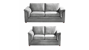 LIVING ANCONA 3-2 TELA VELVET GRIS