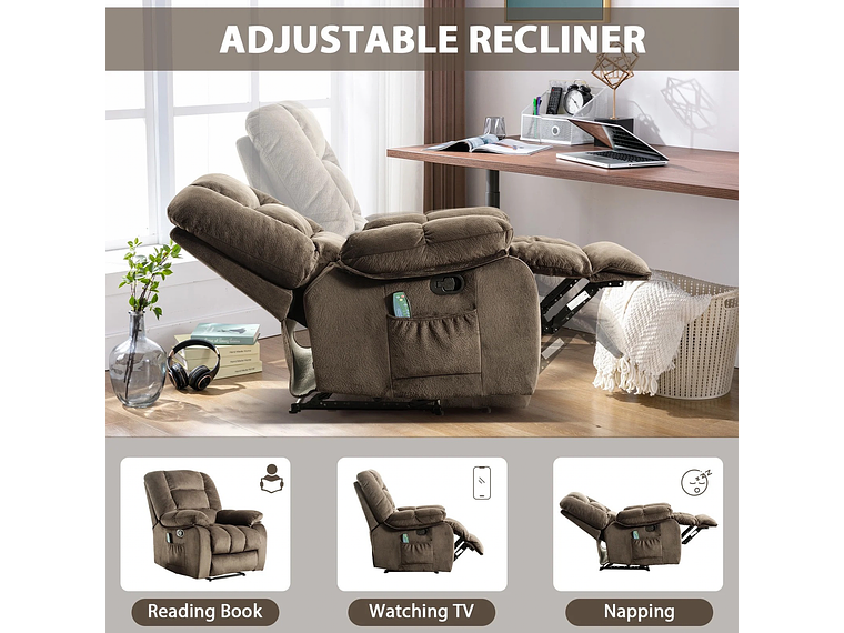 BERGERE RECLINABLE CON MASAJEADOR MANUAL BLADEN DE CR0504QF51D 5