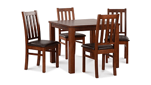 JUEGO DE COMEDOR CIC ÑUBLE 4 SILLAS CARAMELO NEGRO